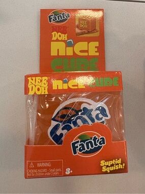 Orange Nee Doh Nice Cube - Orange Stress Squishy Toy